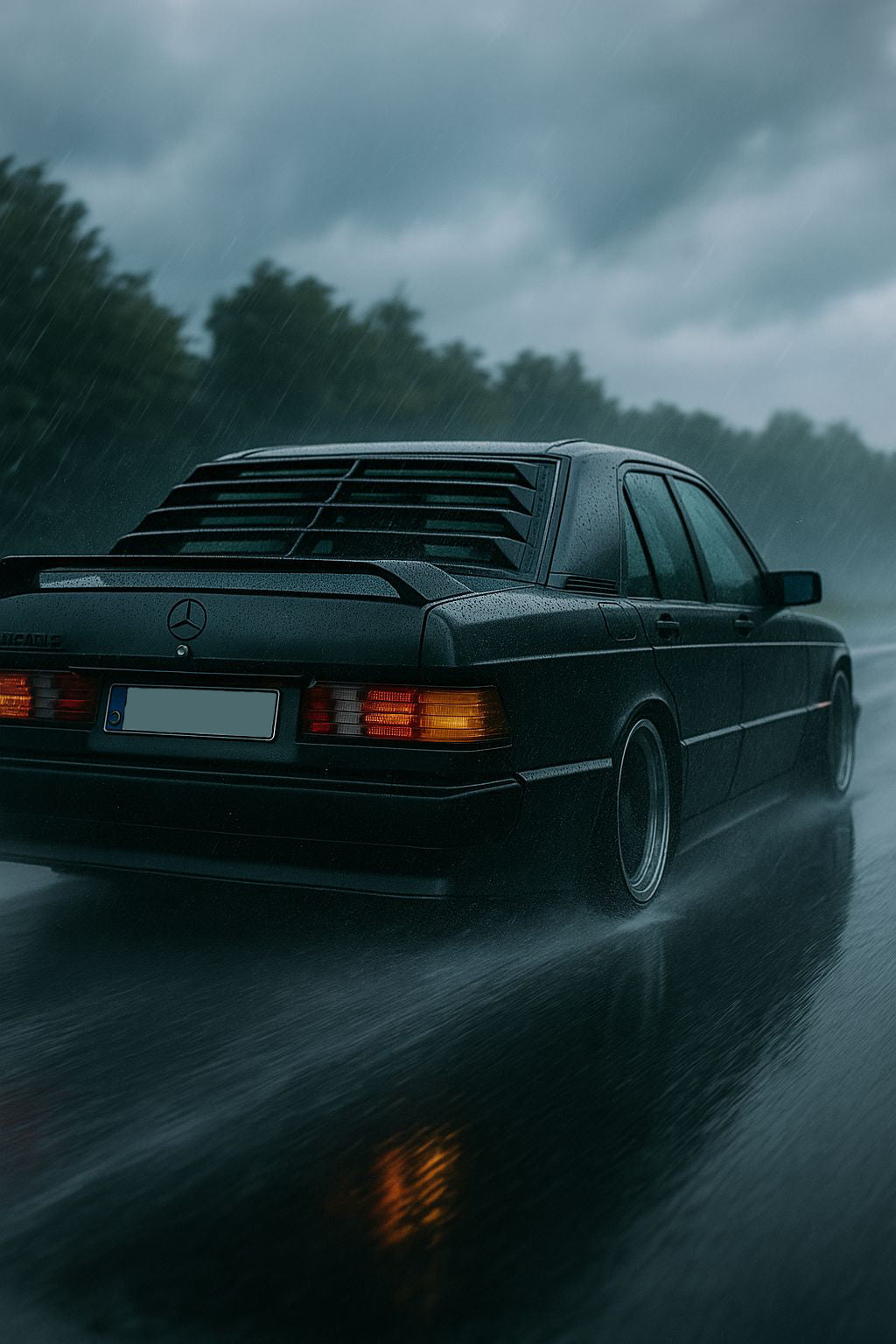 W201 REAR WINDOW LOUVER ABS