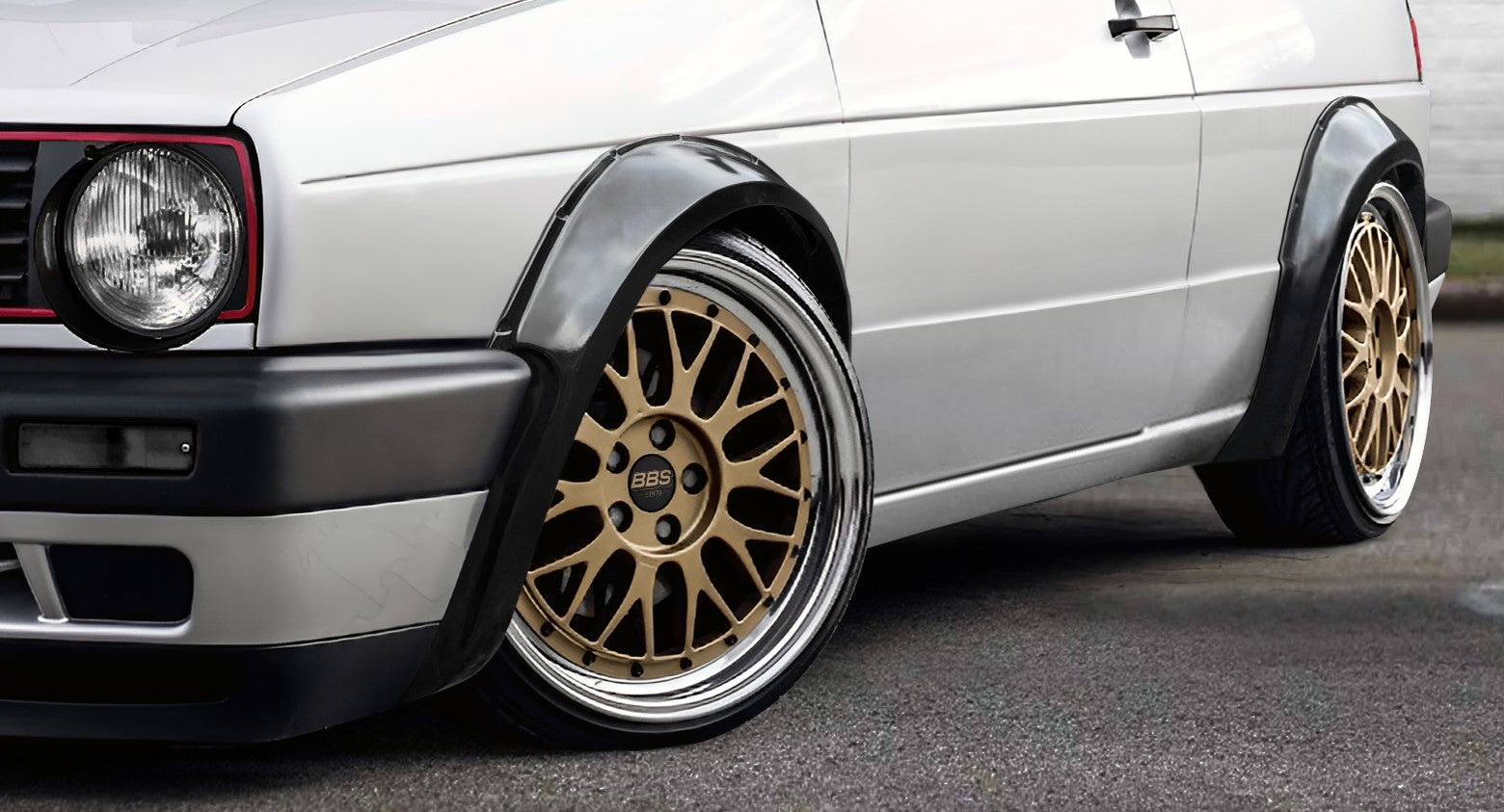 GOLF II FENDER FLARES (WHEEL ARCH EXTENSIONS) ABS PLASTIC