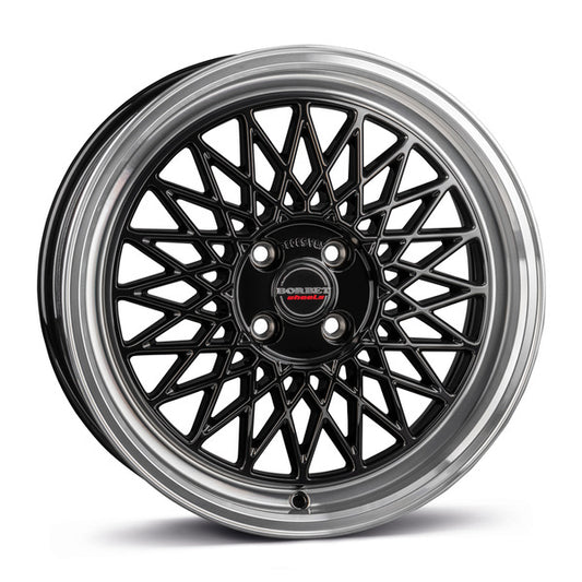 17" BORBET B WHEELS – 4x 7Jx17 4x100 BLACK