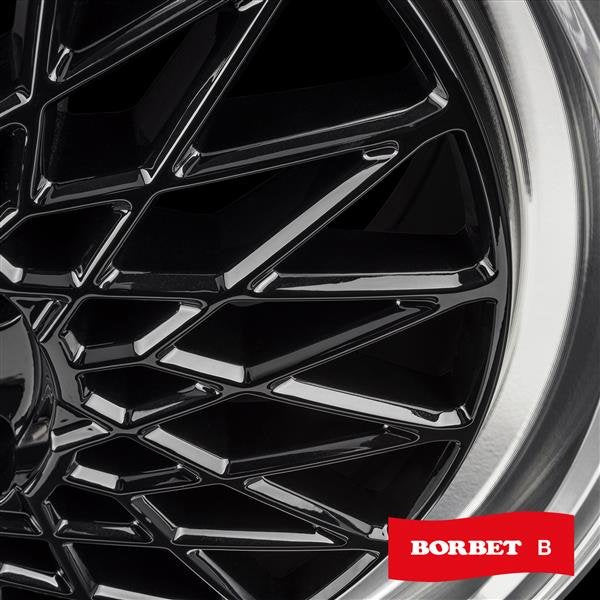17" BORBET B WHEELS – 4x 7Jx17 4x100 BLACK