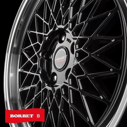 17" BORBET B WHEELS – 4x 7Jx17 4x100 BLACK