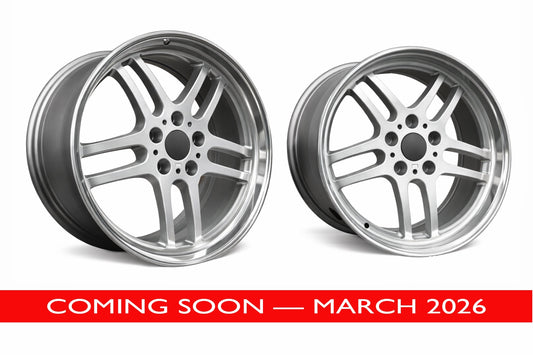 18" M-PARALLEL (STYLE 37) STYLE (SILVER FACE) – F: 8J ET13 / R: 9.5J ET25 – 5x120